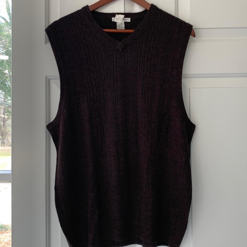 Geoffrey Beene Brown Sweater Vest